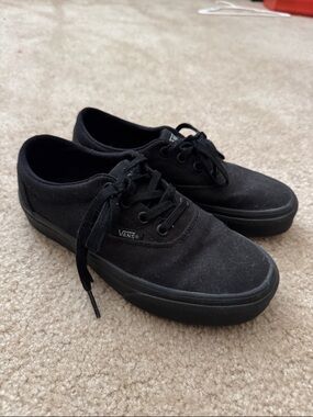 Vans Black Low-Top Canvas Sneakers